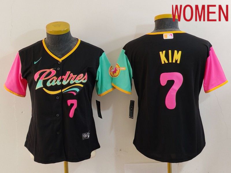 Women San Diego Padres #7 Kim Black City Edition 2024 Nike MLB Jersey style 11